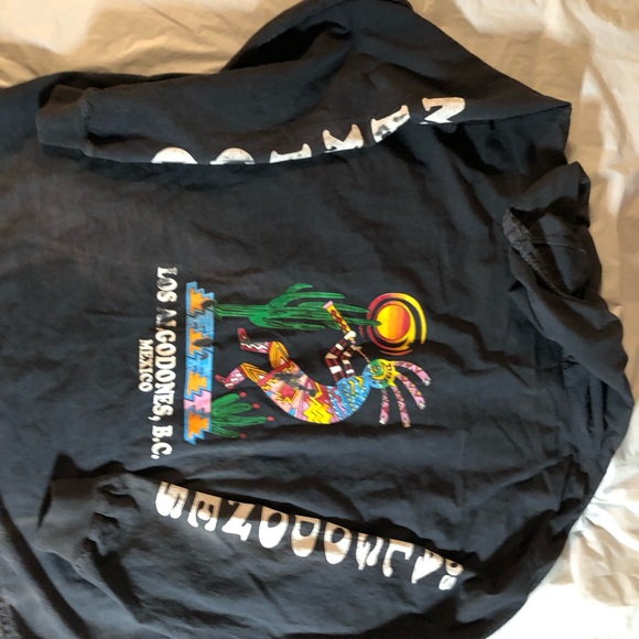 Vintage 90s Los Algodones Mexico navy distressed Zip Up Jacket hoodie sz 44 - Picture 7 of 9